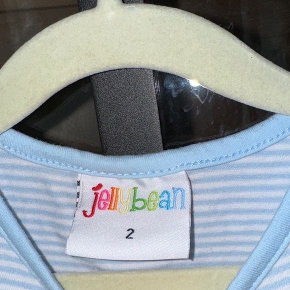 Jellybean K embroidered monogram initial dress top ruffles toddler girl flowers - Picture 4 of 5